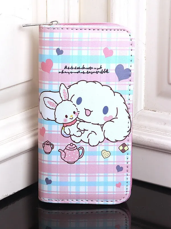 Kawaii Korean Japanese Style Large Capacity Coin Purse for Kids – Cute Cartoon Storage Pouch with Zipper & Handle, Portable Children's Wallet for School & Travel